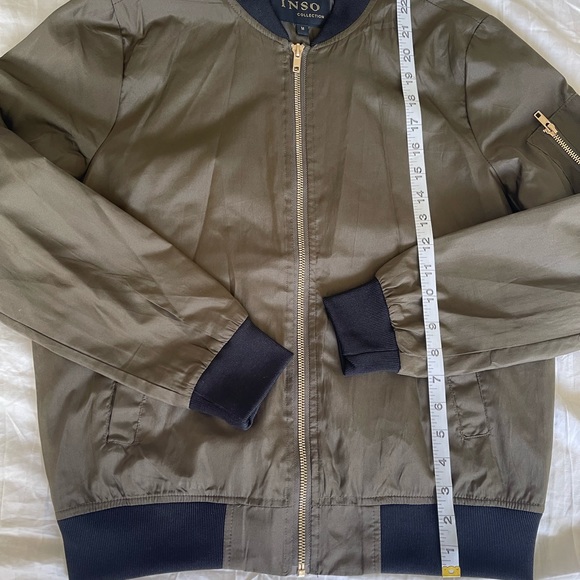 INSO Collection Olive Green Bomber Jacket M - Picture 5 of 7